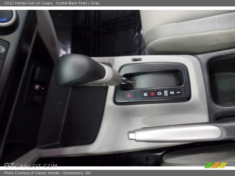 Crystal Black Pearl / Gray 2012 Honda Civic LX Coupe