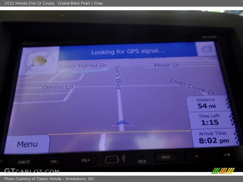 Crystal Black Pearl / Gray 2012 Honda Civic LX Coupe