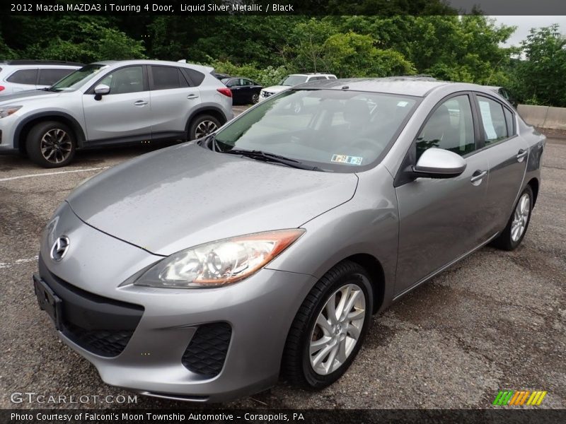 Liquid Silver Metallic / Black 2012 Mazda MAZDA3 i Touring 4 Door