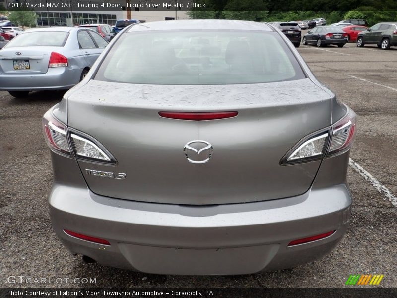 Liquid Silver Metallic / Black 2012 Mazda MAZDA3 i Touring 4 Door