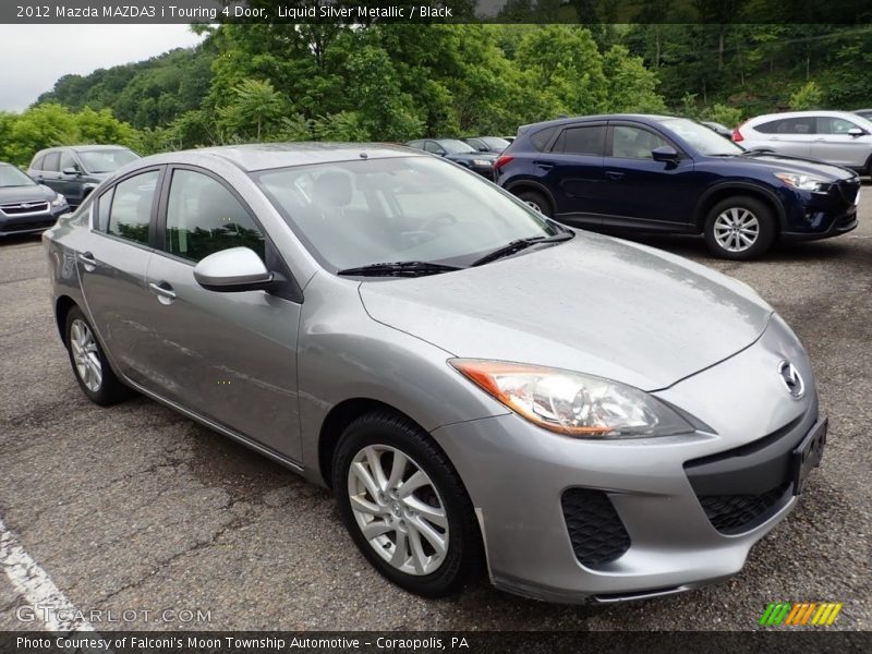 Liquid Silver Metallic / Black 2012 Mazda MAZDA3 i Touring 4 Door