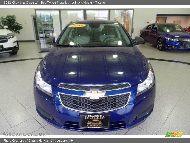 Blue Topaz Metallic / Jet Black/Medium Titanium 2012 Chevrolet Cruze LS