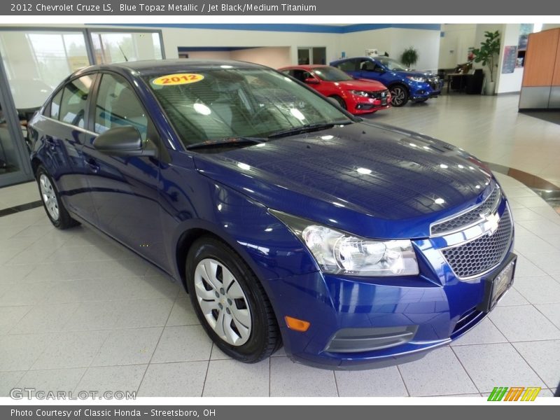 Blue Topaz Metallic / Jet Black/Medium Titanium 2012 Chevrolet Cruze LS