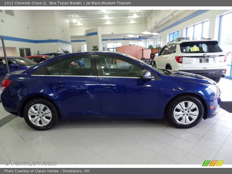 Blue Topaz Metallic / Jet Black/Medium Titanium 2012 Chevrolet Cruze LS