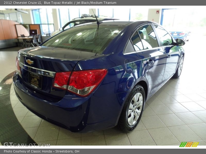 Blue Topaz Metallic / Jet Black/Medium Titanium 2012 Chevrolet Cruze LS