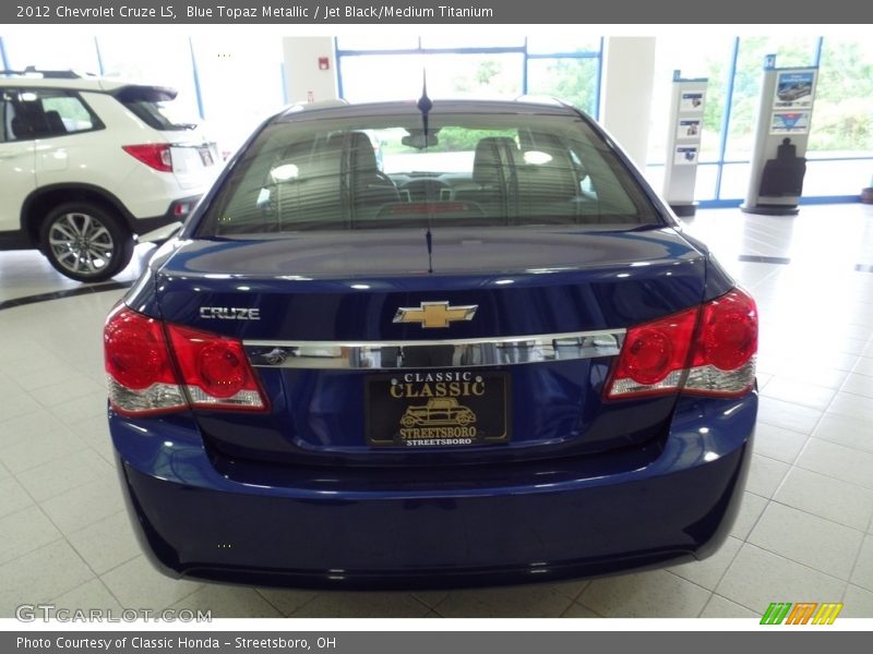 Blue Topaz Metallic / Jet Black/Medium Titanium 2012 Chevrolet Cruze LS