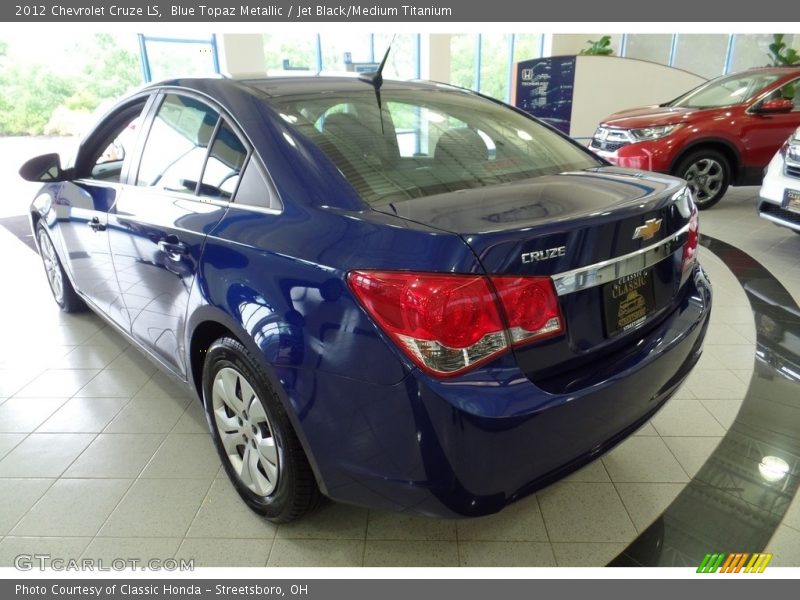 Blue Topaz Metallic / Jet Black/Medium Titanium 2012 Chevrolet Cruze LS