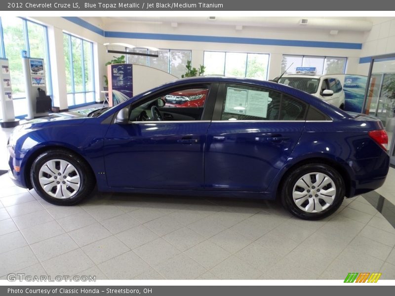 Blue Topaz Metallic / Jet Black/Medium Titanium 2012 Chevrolet Cruze LS