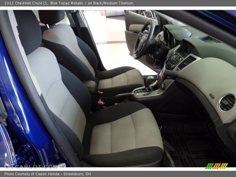 Blue Topaz Metallic / Jet Black/Medium Titanium 2012 Chevrolet Cruze LS