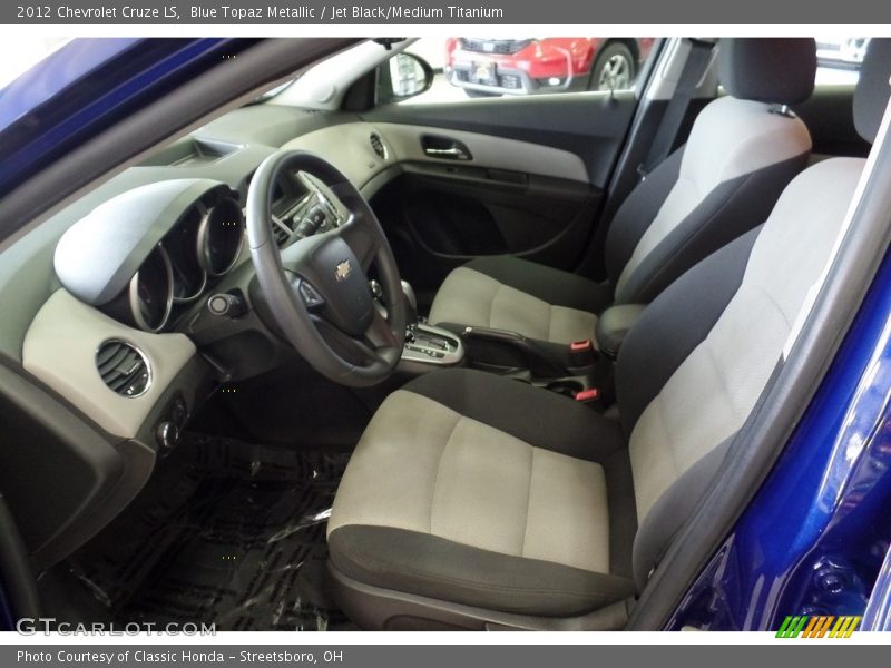 Blue Topaz Metallic / Jet Black/Medium Titanium 2012 Chevrolet Cruze LS