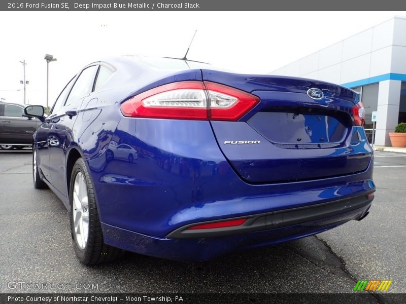 Deep Impact Blue Metallic / Charcoal Black 2016 Ford Fusion SE