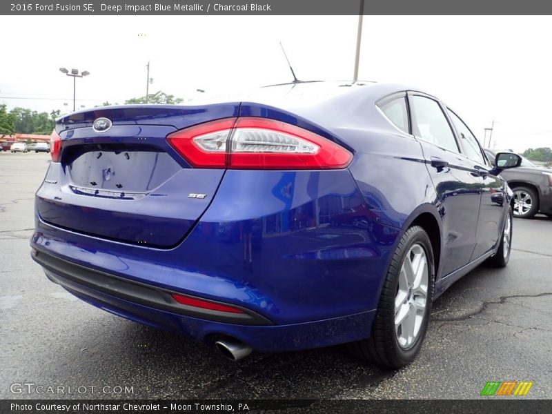 Deep Impact Blue Metallic / Charcoal Black 2016 Ford Fusion SE