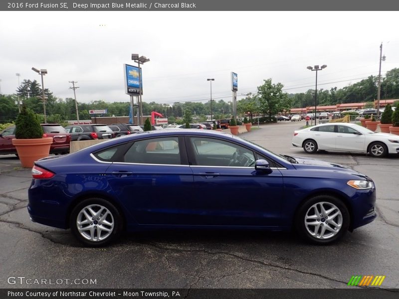 Deep Impact Blue Metallic / Charcoal Black 2016 Ford Fusion SE