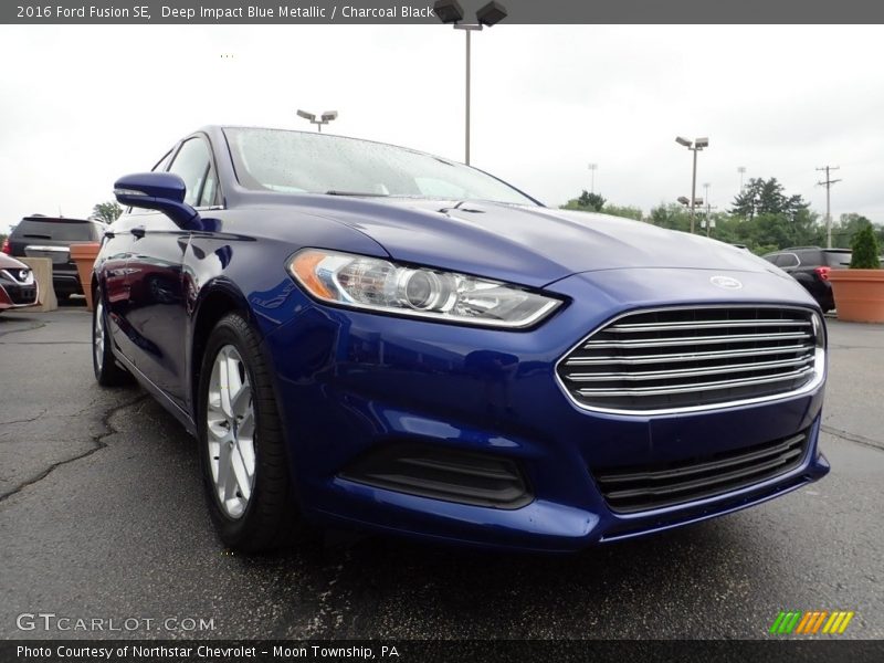 Deep Impact Blue Metallic / Charcoal Black 2016 Ford Fusion SE