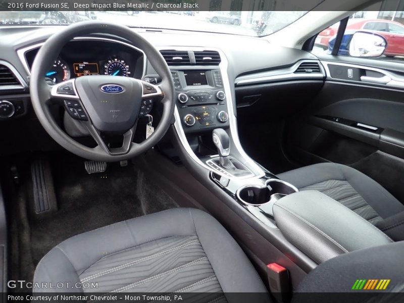 Deep Impact Blue Metallic / Charcoal Black 2016 Ford Fusion SE
