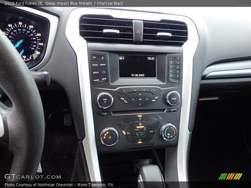 Deep Impact Blue Metallic / Charcoal Black 2016 Ford Fusion SE