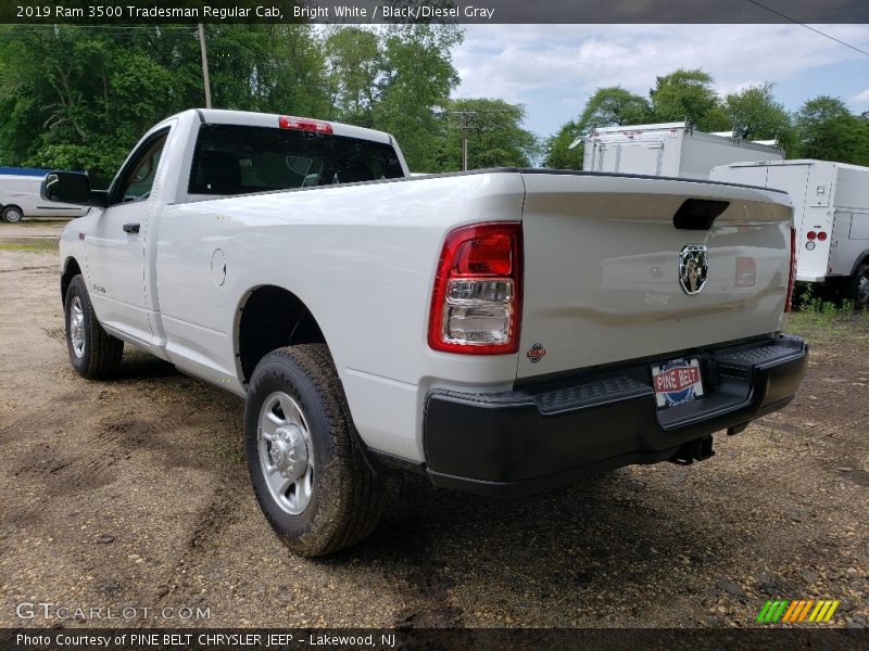 Bright White / Black/Diesel Gray 2019 Ram 3500 Tradesman Regular Cab