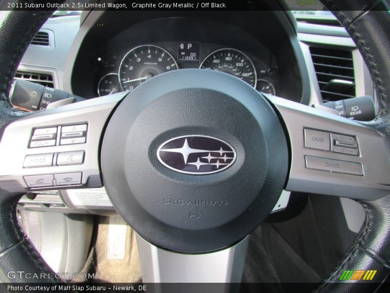 Graphite Gray Metallic / Off Black 2011 Subaru Outback 2.5i Limited Wagon