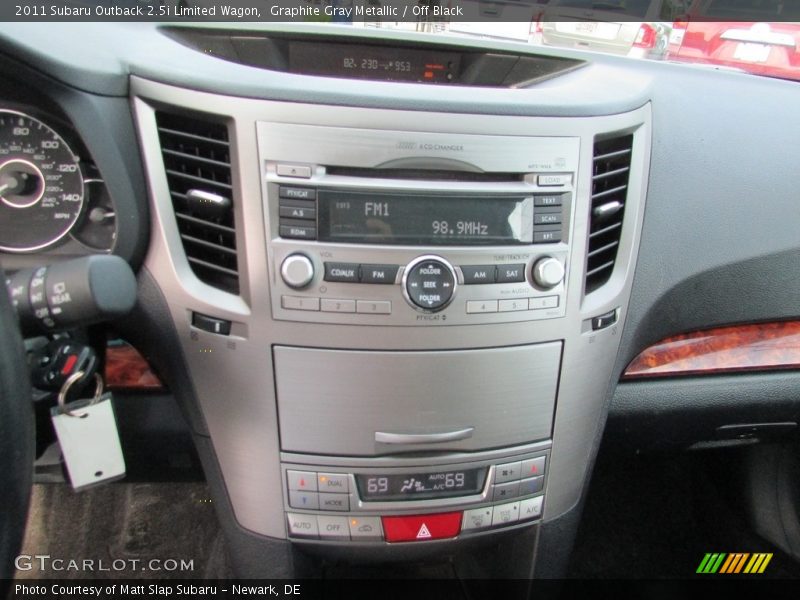 Graphite Gray Metallic / Off Black 2011 Subaru Outback 2.5i Limited Wagon