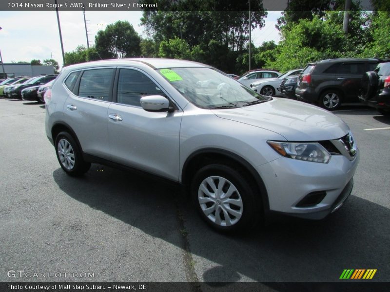Brilliant Silver / Charcoal 2014 Nissan Rogue S AWD