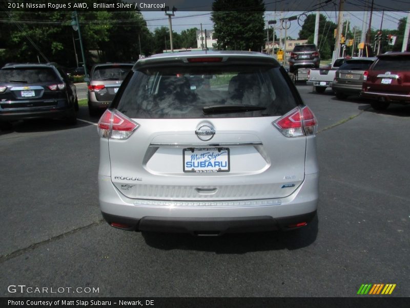 Brilliant Silver / Charcoal 2014 Nissan Rogue S AWD