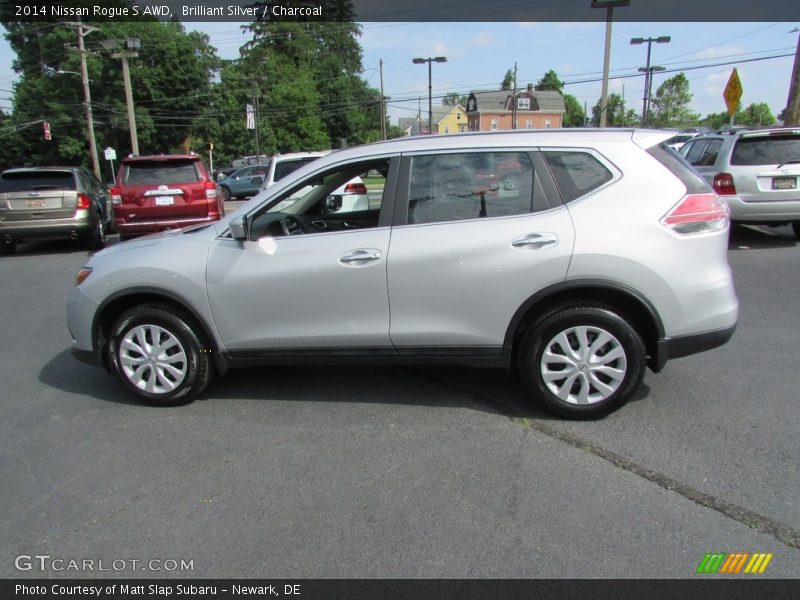 Brilliant Silver / Charcoal 2014 Nissan Rogue S AWD