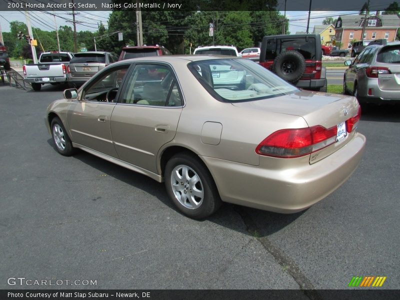 Naples Gold Metallic / Ivory 2001 Honda Accord EX Sedan