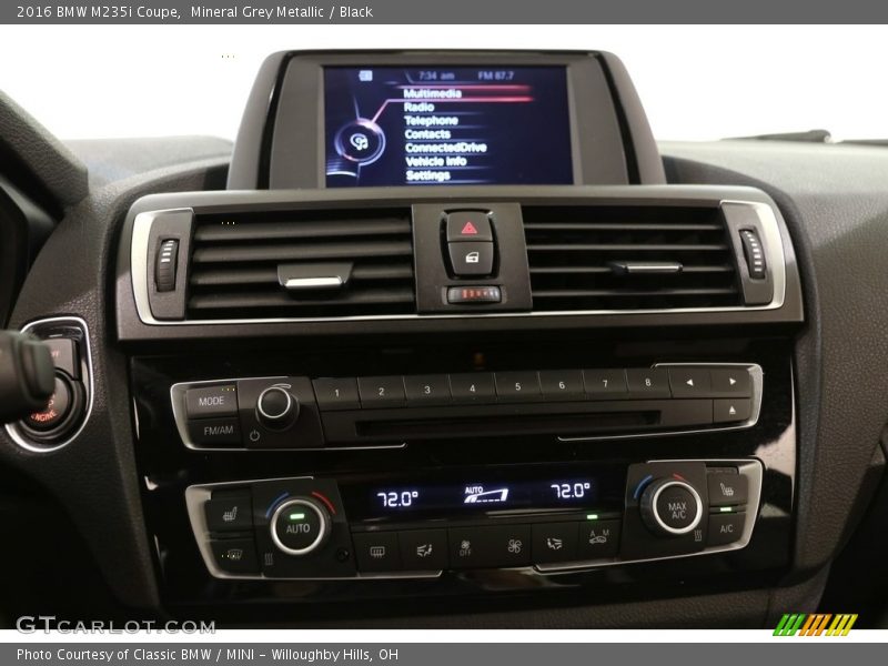 Mineral Grey Metallic / Black 2016 BMW M235i Coupe