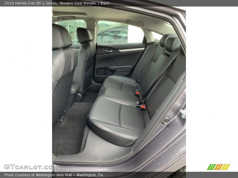 Modern Steel Metallic / Black 2019 Honda Civic EX-L Sedan