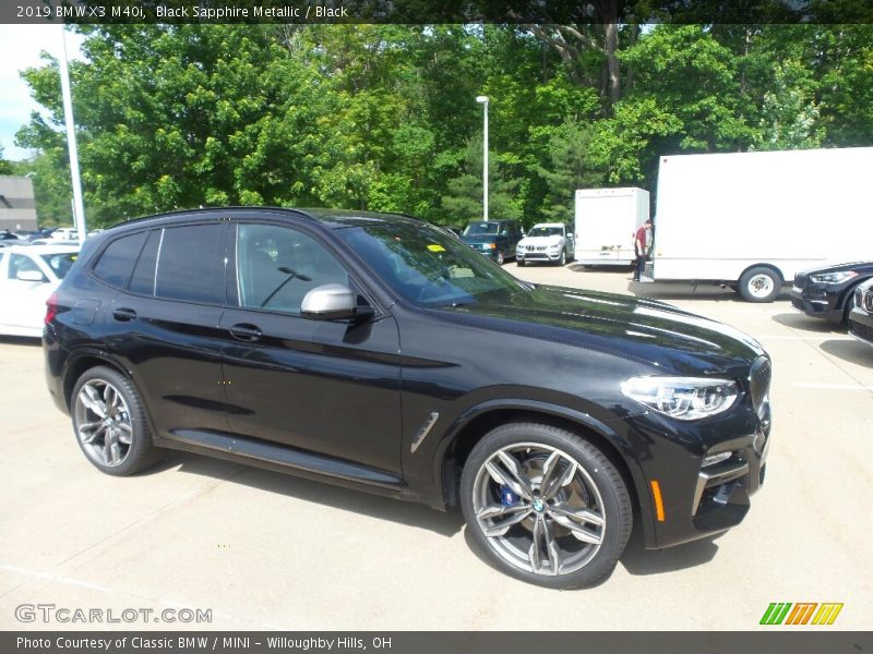 Black Sapphire Metallic / Black 2019 BMW X3 M40i