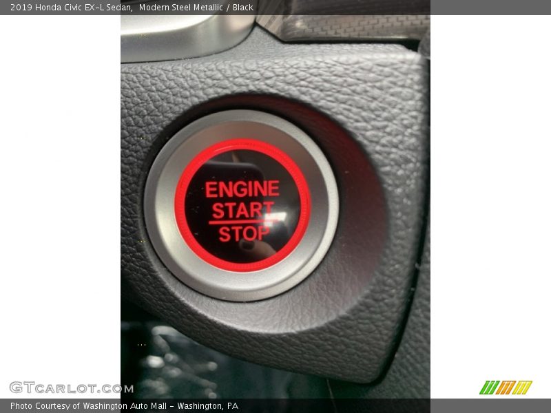 Modern Steel Metallic / Black 2019 Honda Civic EX-L Sedan
