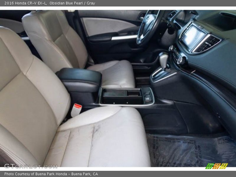Obsidian Blue Pearl / Gray 2016 Honda CR-V EX-L