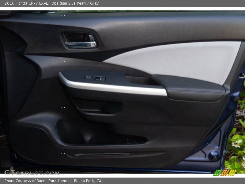 Obsidian Blue Pearl / Gray 2016 Honda CR-V EX-L
