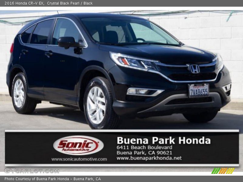 Crystal Black Pearl / Black 2016 Honda CR-V EX