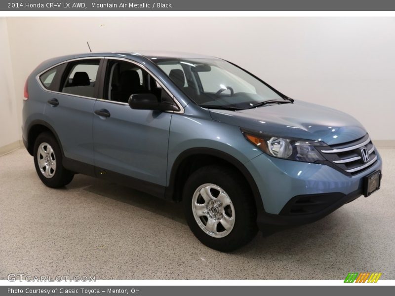 Mountain Air Metallic / Black 2014 Honda CR-V LX AWD