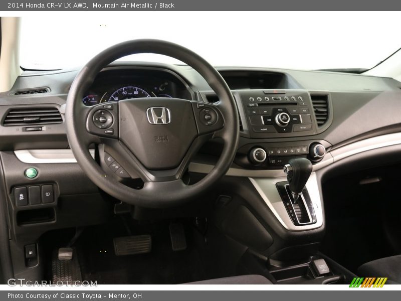 Mountain Air Metallic / Black 2014 Honda CR-V LX AWD