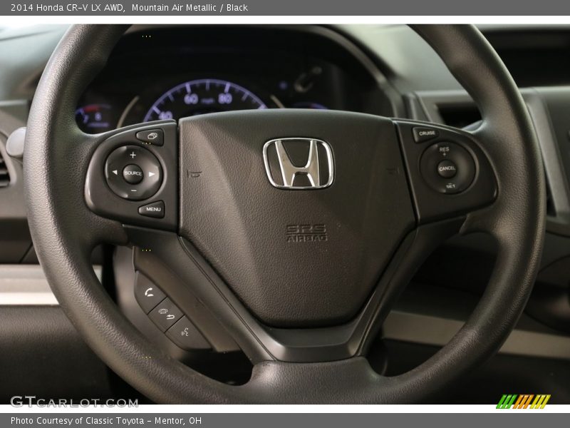Mountain Air Metallic / Black 2014 Honda CR-V LX AWD