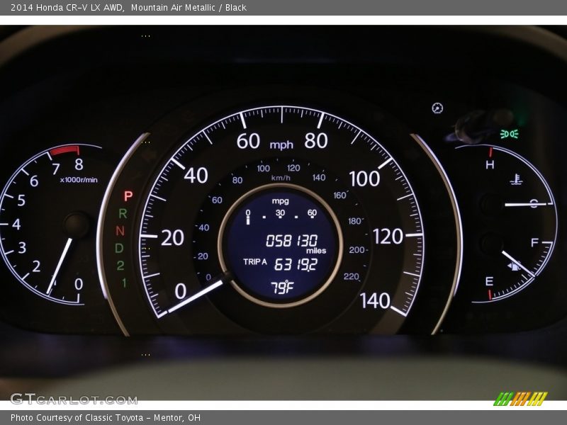 Mountain Air Metallic / Black 2014 Honda CR-V LX AWD