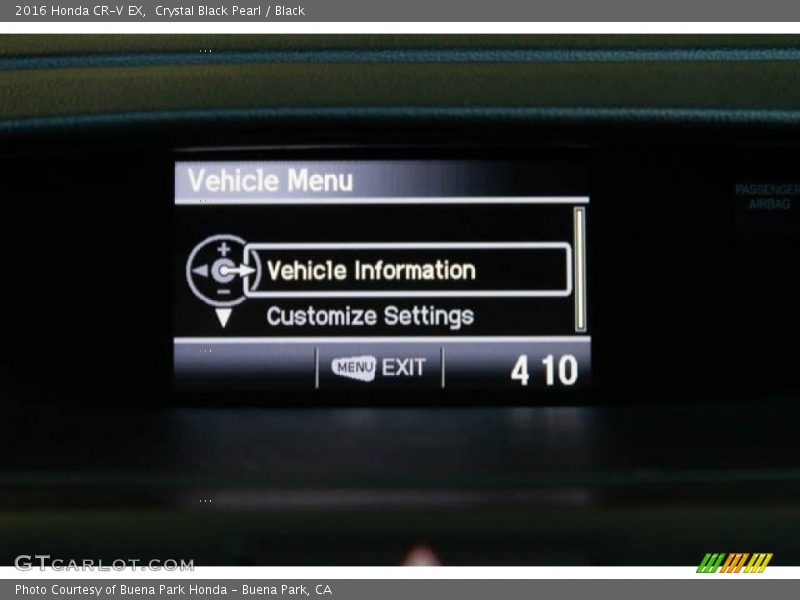 Crystal Black Pearl / Black 2016 Honda CR-V EX