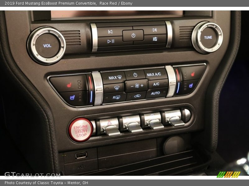 Controls of 2019 Mustang EcoBoost Premium Convertible