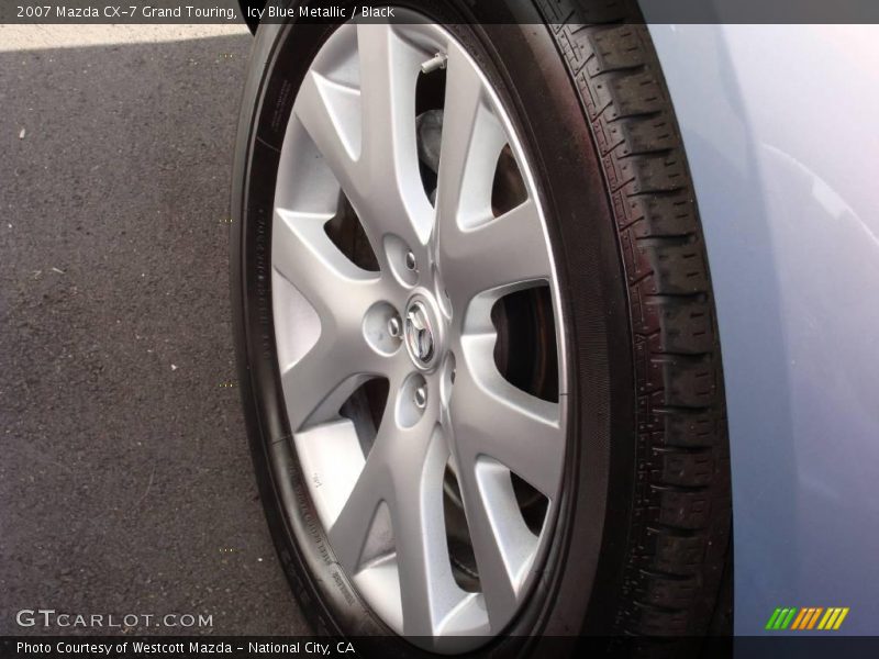 Icy Blue Metallic / Black 2007 Mazda CX-7 Grand Touring