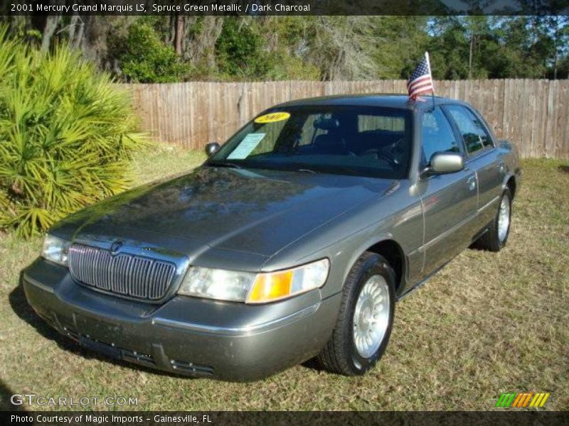 Spruce Green Metallic / Dark Charcoal 2001 Mercury Grand Marquis LS