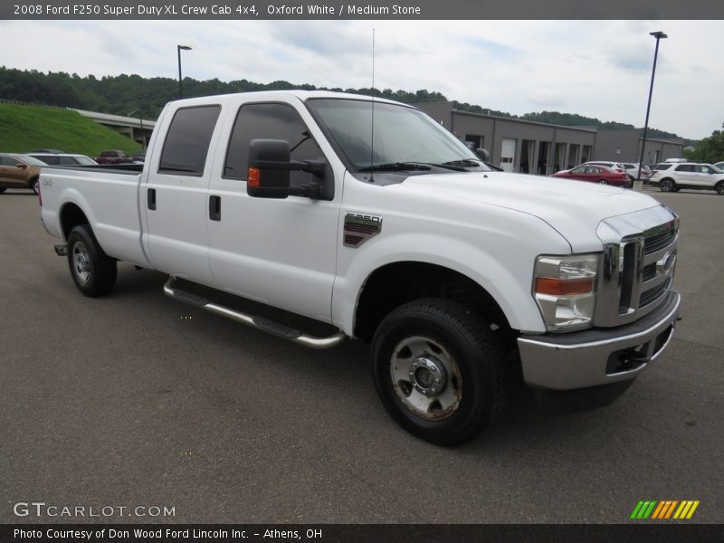 Oxford White / Medium Stone 2008 Ford F250 Super Duty XL Crew Cab 4x4