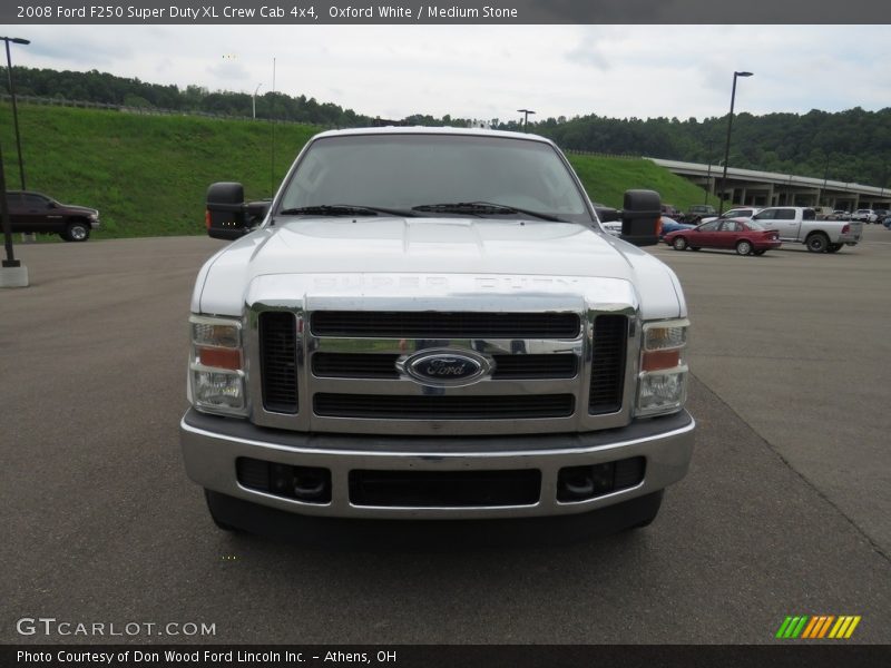 Oxford White / Medium Stone 2008 Ford F250 Super Duty XL Crew Cab 4x4