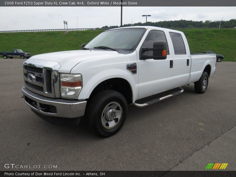 Oxford White / Medium Stone 2008 Ford F250 Super Duty XL Crew Cab 4x4