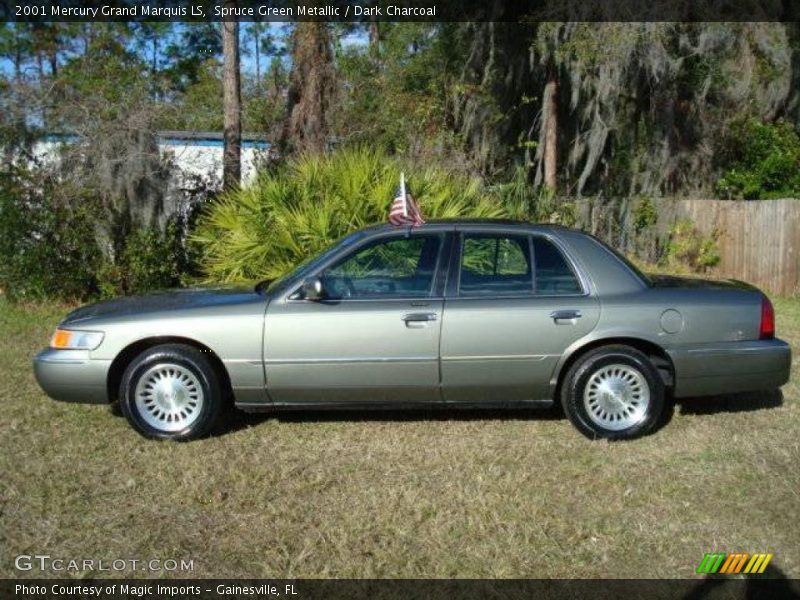 Spruce Green Metallic / Dark Charcoal 2001 Mercury Grand Marquis LS