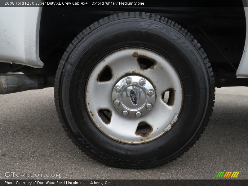 Oxford White / Medium Stone 2008 Ford F250 Super Duty XL Crew Cab 4x4