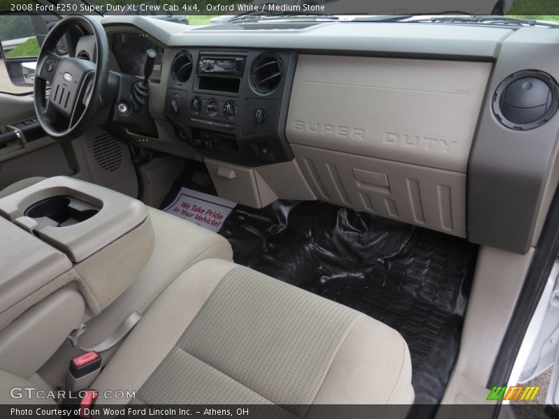 Oxford White / Medium Stone 2008 Ford F250 Super Duty XL Crew Cab 4x4
