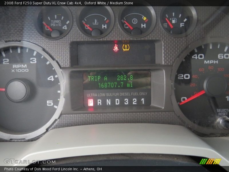 Oxford White / Medium Stone 2008 Ford F250 Super Duty XL Crew Cab 4x4
