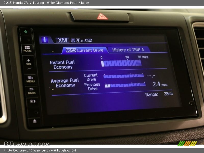 White Diamond Pearl / Beige 2015 Honda CR-V Touring